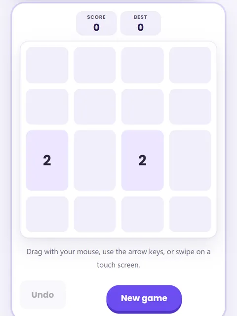 Screenshot of 2048