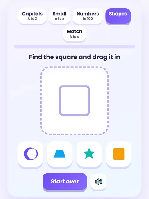 Screenshot of Recognize Shapes