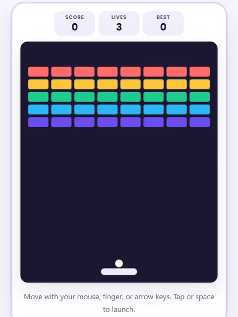 Screenshot of Breakout