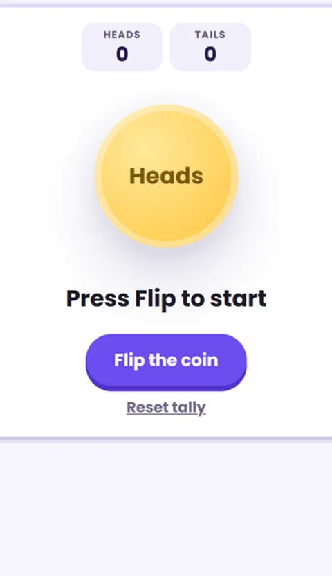 Screenshot of Coin Flip