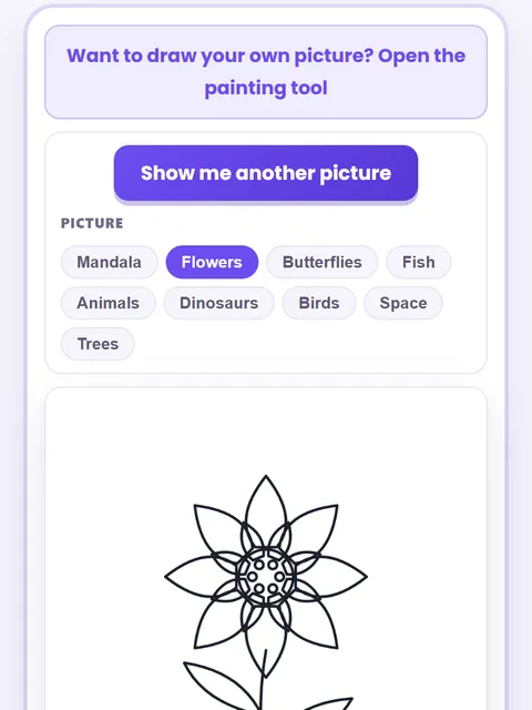 Screenshot of Coloring Pages