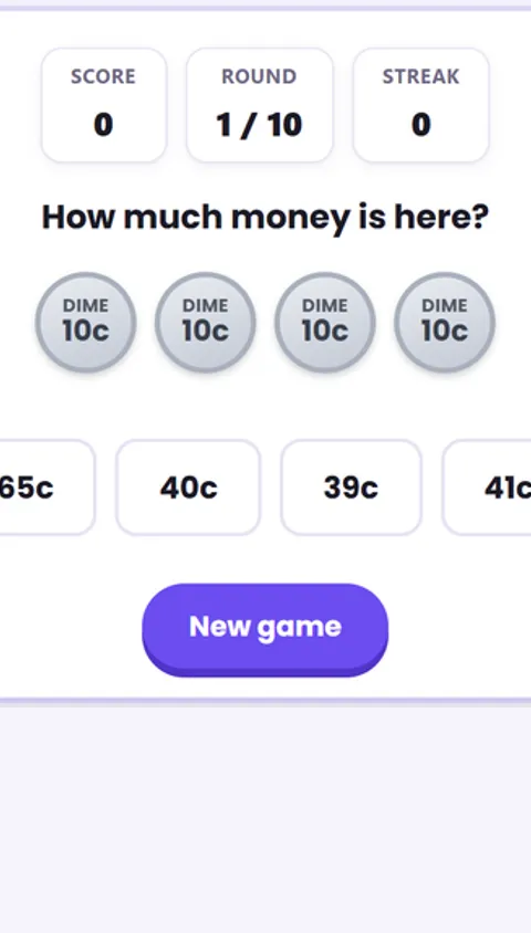 Screenshot of Counting Money