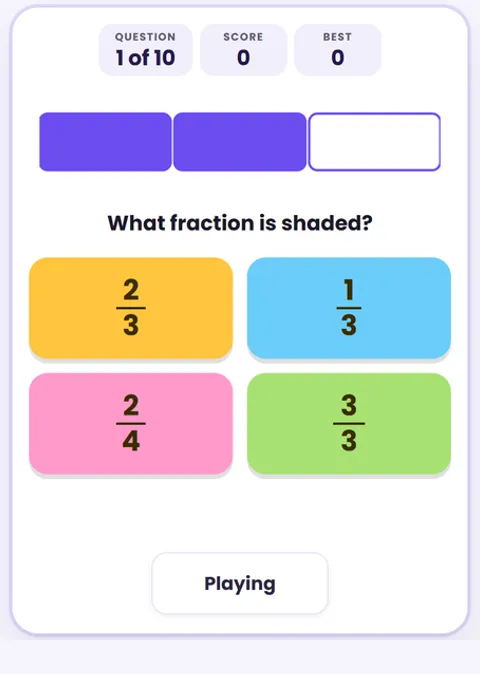 Screenshot of Fractions