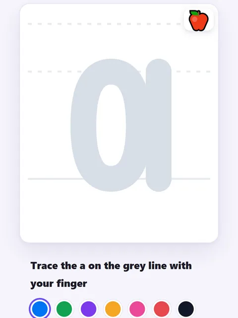 Screenshot of Write Small Letters a to z