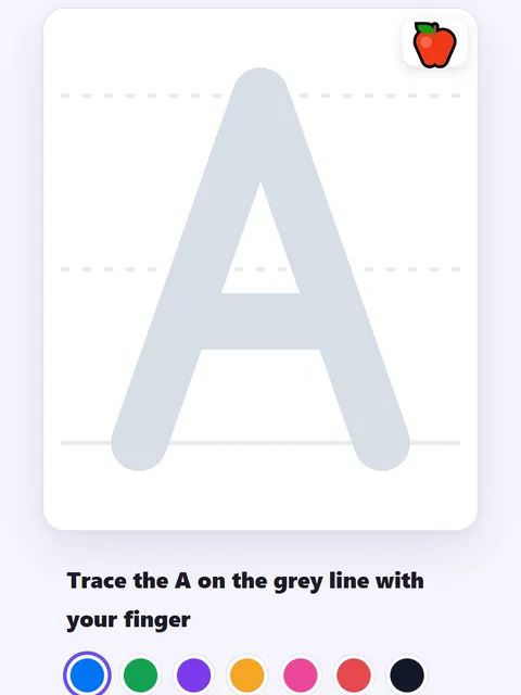 Screenshot of Letter Tracing