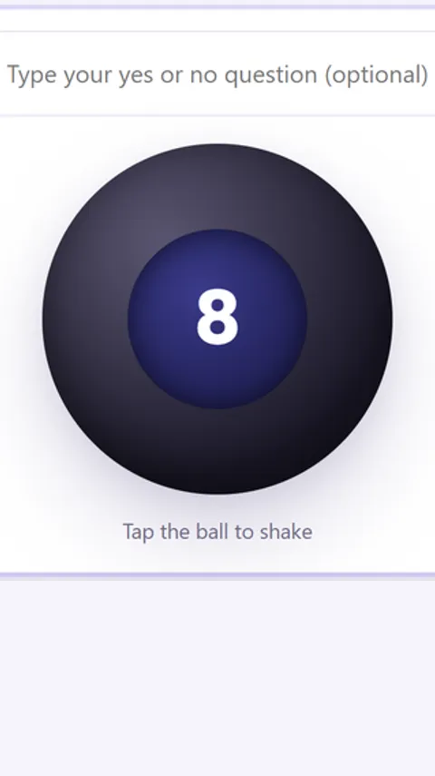 Screenshot of Magic 8 Ball