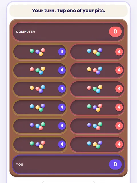 Screenshot of Mancala