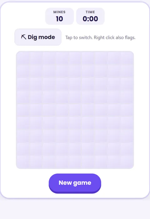 Screenshot of Minesweeper
