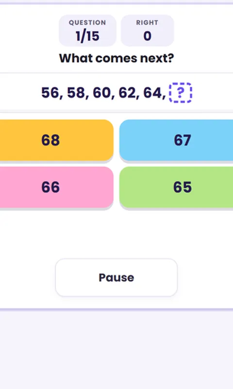 Screenshot of Number Patterns