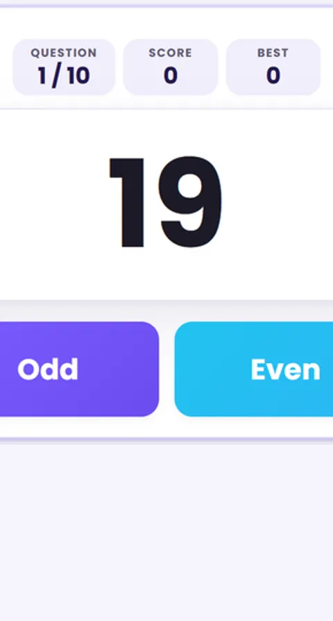 Screenshot of Odd or Even