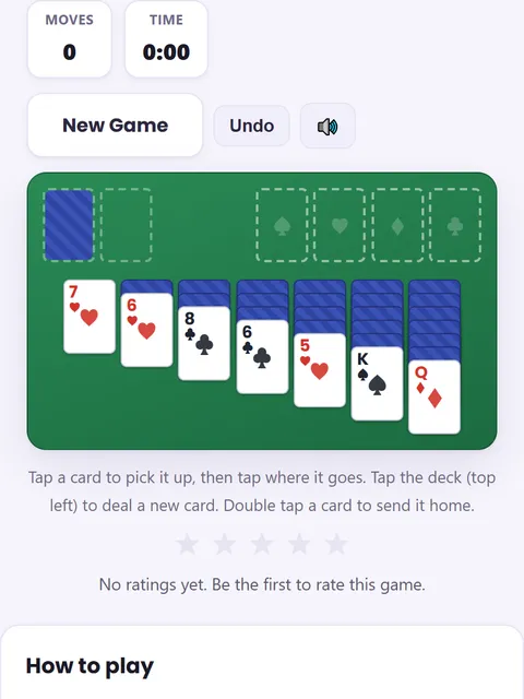 Screenshot of Solitaire