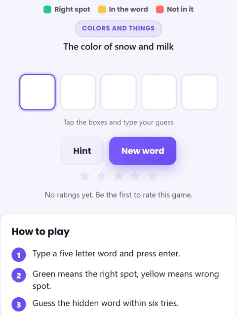 Screenshot of Word Guess